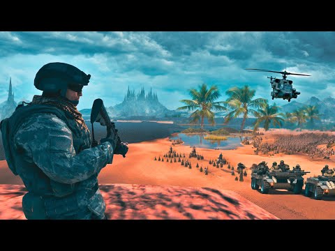 10,000,000 ZOMBIES ATTACK THE OASIS OF CLEAN WATER IN THE DESERT - Epic Battle Simulator 2 - UEBS 2