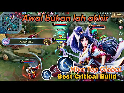 Miya top global ~ best build 2022 critical build #mlbb