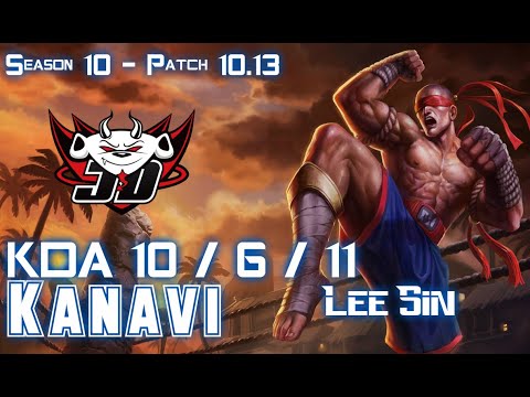 JDG Kanavi LEE SIN vs NOCTURNE Jungle - Patch 10.13 KR Ranked