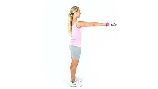 Bv51. Đứng đấm tay ra trước với tạ tay