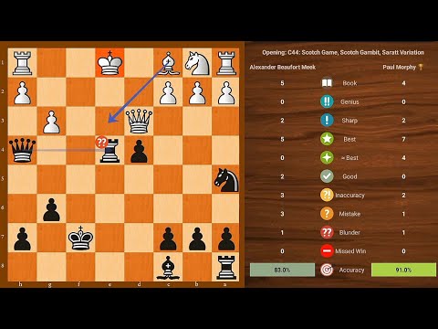 Paul Morphy VS Alexander Beaufort Meek - Mobile (1855) - Chess Analysis