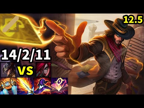 Twisted Fate Mid vs Katarina - KR Grandmaster | Patch 12.5