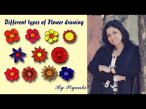 How to draw different types of flowers