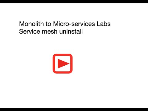Uninstalling the service mesh Video