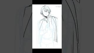 【ワンドロ】にじさんじの加賀美ハヤトさんを描いてみた。（これもホントは所要時間２時間くらいだからもはやワンドロじゃない）#shorts  #イラスト #イラストメイキング