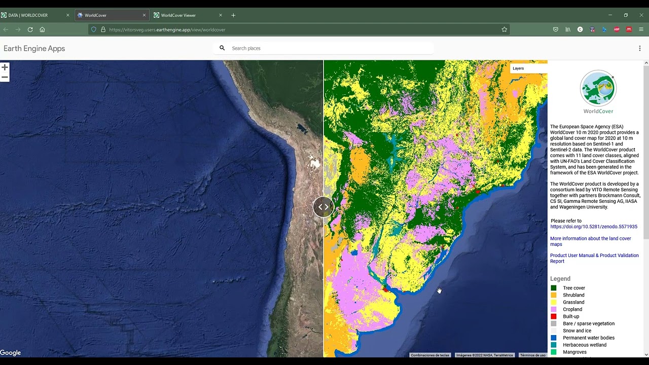 Descarga de usos de suelo de todo el mundo - Raster (ESA)
