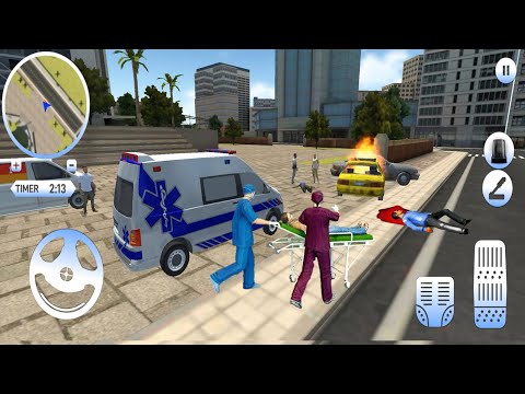 Roof Jumping Emergency Ambulance Simulator - Android Gameplay