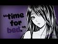 F4A Stop Overthinking Come To Bed Dominant Girlfriend ASMR Shushing Whispers Heartbeat