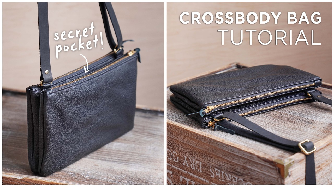 How to Sew a Double Zip Leather Bag: Full Tutorial + PDF Pattern