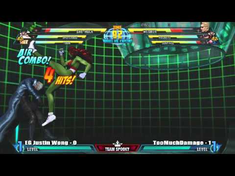 EG Justin Wong vs TooMuchDamage FRXIV Marvel vs Capcom 3 Top 16