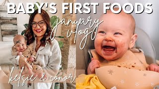 Layla's First FOODS | Conor's Birthday | January Vlog | Kelsie & Conor