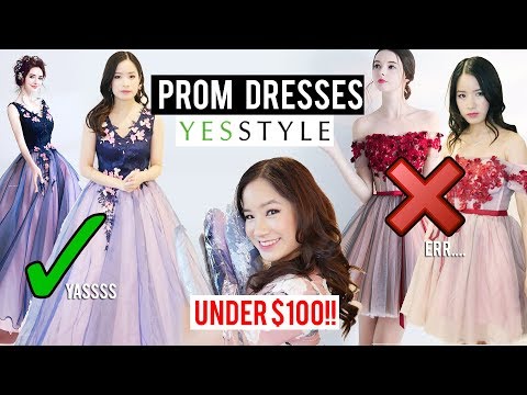 試穿。舞會禮服低於100美元的YESSTYLE｜值得嗎？ (Try on: Prom Dresses under $100 from YESSTYLE | Was it worth it?)