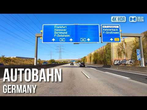 Scenic Drive Autobahn (A3), No Speed Limit! - 🇩🇪 Germany [4K HDR] Driving Tour