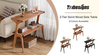 Tribesigns 2-Tier Side Table: Style & Function Unite! 🌟 - HL0109X anuncio