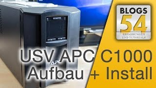 USV APC Smart-UPS SMC1000I aufbauen und die Unterbrechungsfreie Stromversorgung am Server einrichten