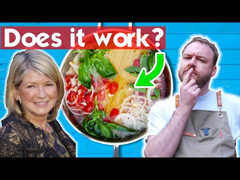 Testing Martha Stewart's ONE PAN pasta....does it work? Test the chef #2