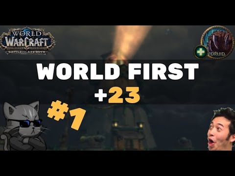 WORLD FIRST +23 Key BFA - Resto druid PoV (Zmug)