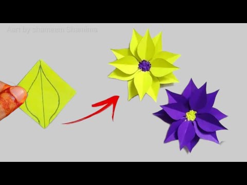 Beautiful Paper Flower craft idea // How to make paper flower making step by step // Diy paper craft