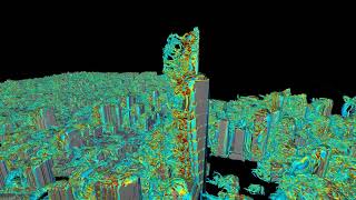 LES simulation of New York City with XLB and Nvidia Warp backend, (26 