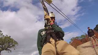 Braking on the Margarita Adventures Ziplines