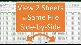 How To View Two Sheets Side-by-side In The Same Excel File