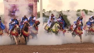 Tradition, art blend in Morocco 'tbourida' cavalry charges