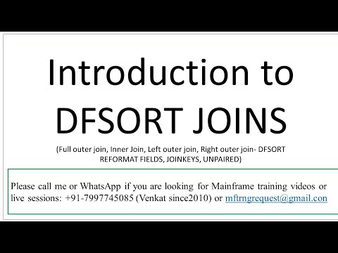 SORT JOINS | Introduction to Joins-DFSORT|Part1