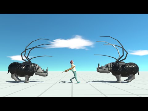 2x STEELNOCEROS vs EVERY UNIT - Animal Revolt Battle Simulator