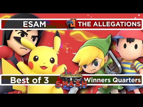 THE ALLEGATIONS (Ness, TLink) vs ESAM (Mii Brawler, Pikachu) - Boardwalk Smash #31 - Winners QR SSBU