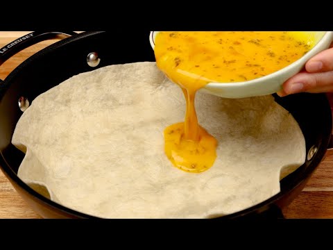 Tastier Than Pizza! Pour 3 Eggs Over a Tortilla. Simple & Delicious