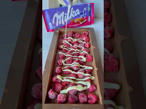 GIANT DIY Milka-Inspired Raspberry Chocolate Bar | Part 1 #DIYChocolate #DIY #asmr #asmrsound