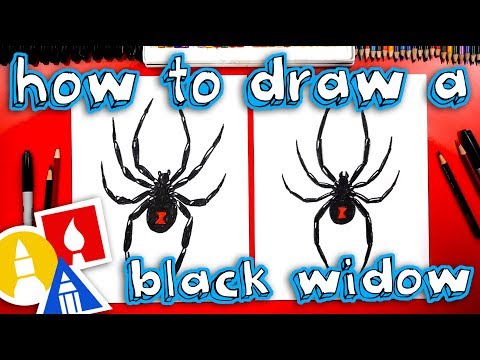 How To Draw A Black Widow Spider