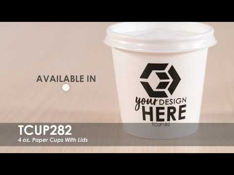 4 oz. Paper Cups With Lids | TCUP282