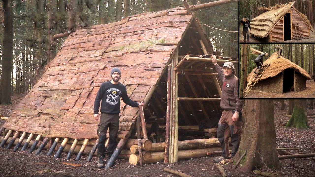 Building a Medieval Village in 32 Days: Bushcraft Skills Bushcraft Shelters