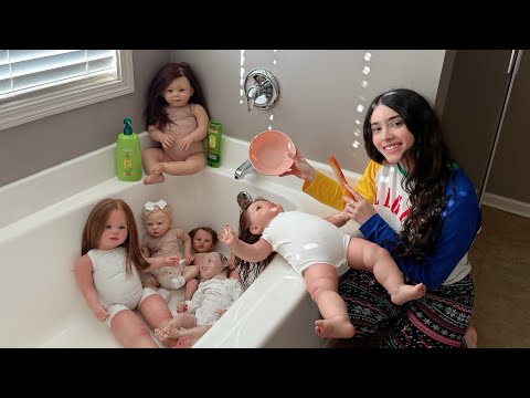 RESTORING MY REBORN TODDLER'S HAIR AND CLEANING MY 16 REBORN BABIES