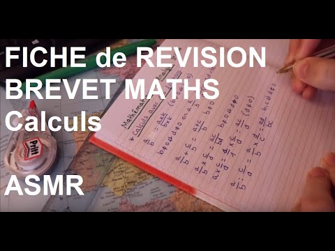 ASMR français - Fiche de révision brevet, Maths.