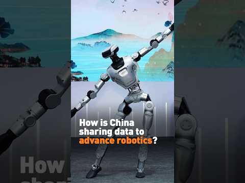 How is China sharing data to advance robotics?