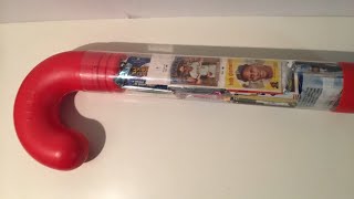 BREAKING OPEN A BASEBALL CARD CANDY CANE FROM THE MID 1990s