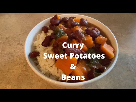 Vegan Slow Cooker Curry Sweet Potatoes and Beans | Gluten Free and Soy Free
