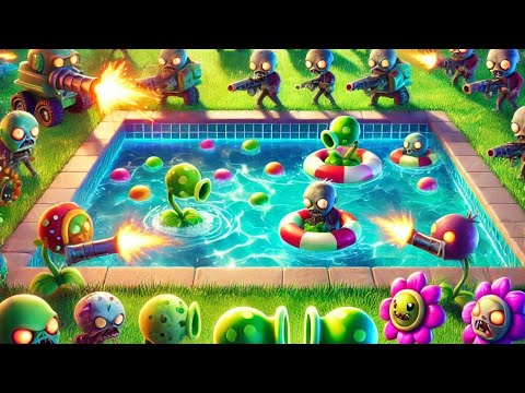 Plants vs Zombies - Survival Endless 9000 plus Flags - Gating Pea Strategy