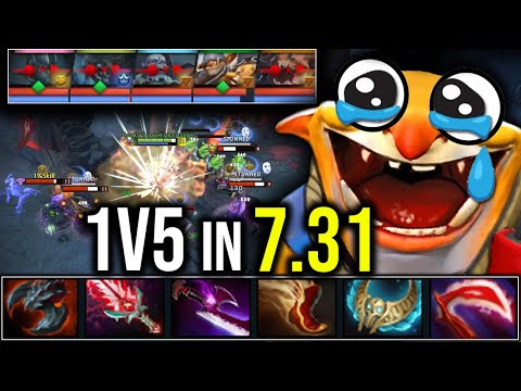 Techies Stubborn!! WTF Techies 1vs5  in 7.31! This is Crazy!!