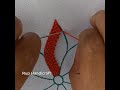 trellis stitch flower design hand embroidery Tutorial stitching and knitting tutorial for beginners