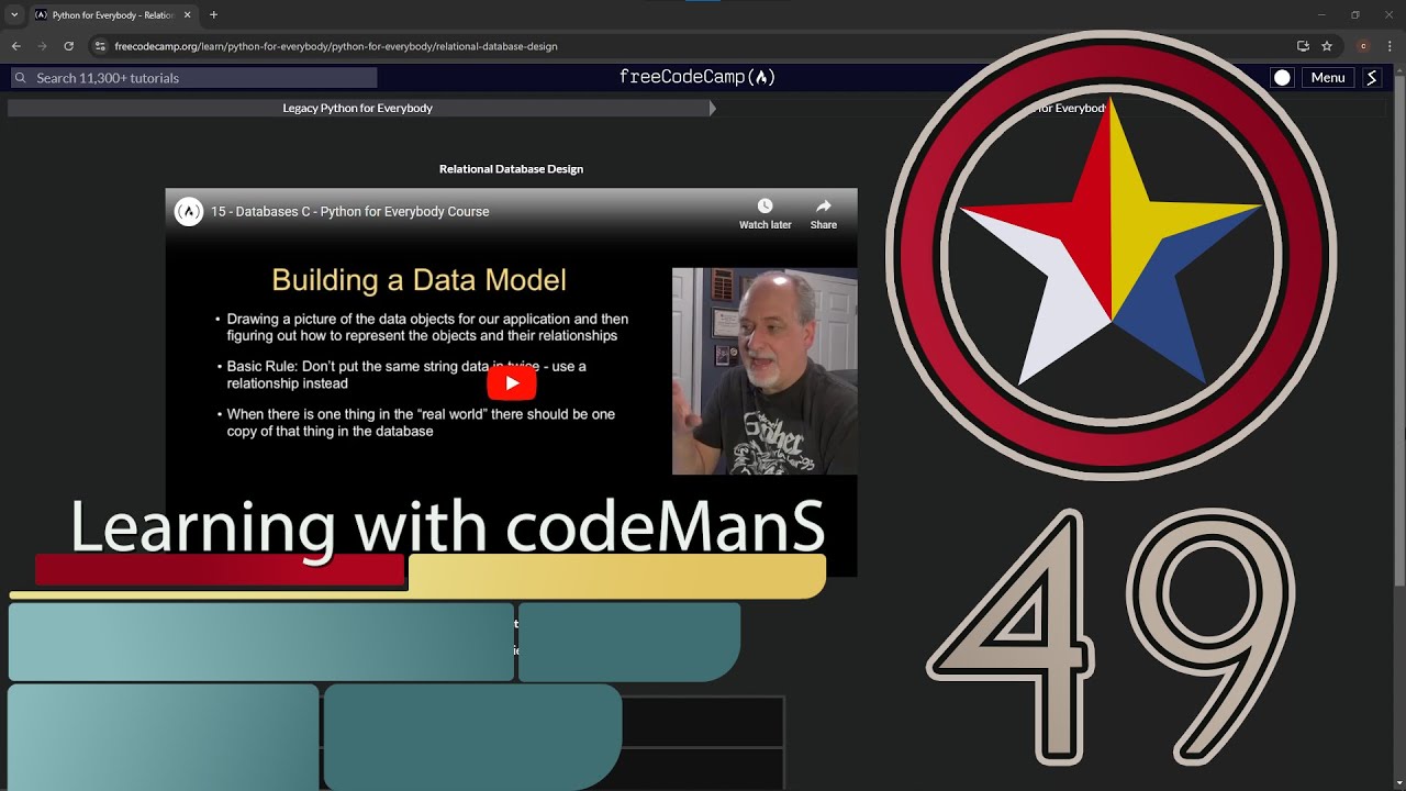Relational Database Design | freeCodeCamp | Legacy Python for Everybody 49