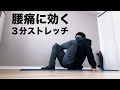 腰痛予防や改善に効くストレッチ!疲労回復やリラックス効果も!【3分30秒】