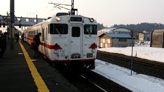 preview picture of video '2014/03/26 津軽線 キハ40系 蟹田駅 / Tsugaru Line: Local at Kanita'