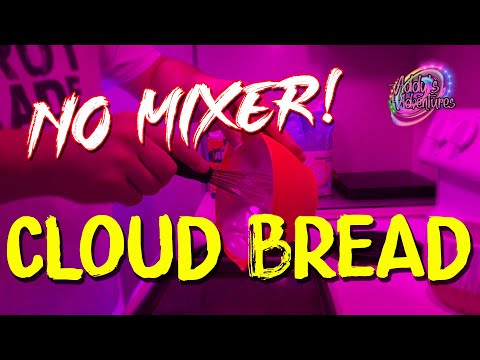 Making 3 Ingredient Tik Tok Cloud Bread WITHOUT A MIXER! Easy Recipe