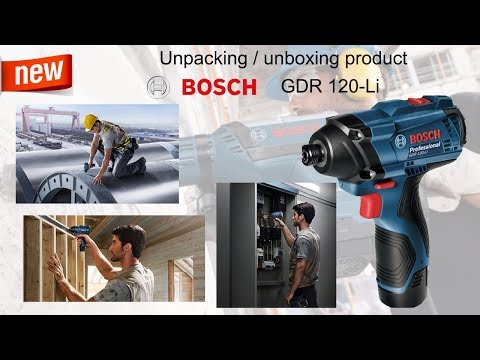 Smūginis veržliasūkis Bosch GDR 120-LI; 12 V; 2x2,0 Ah akum. video