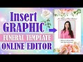 Online Funeral Program Template Editor Insert Additional Image