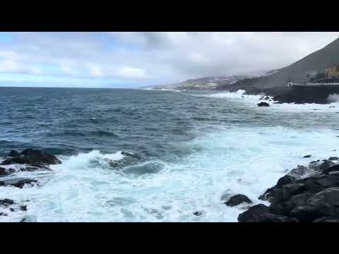 Ocean and wind| Canary Island| Tenerife|| Sound of waves and wind||