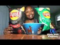 K Marie Eating Lays Sour Cream Onion Chips ASMR Loud Eating Sounds No Talking Million
